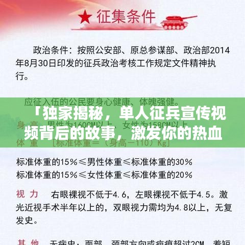 「獨(dú)家揭秘，單人征兵宣傳視頻背后的故事，激發(fā)你的熱血青春！」
