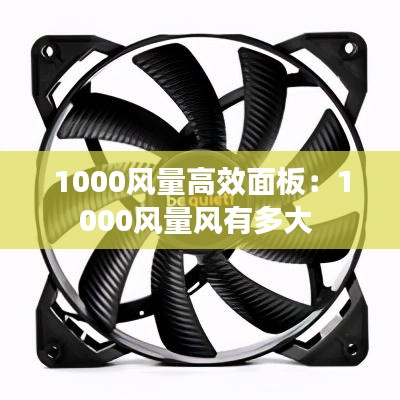 1000風量高效面板：1000風量風有多大 