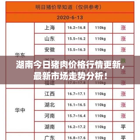 湖南今日豬肉價格行情更新，最新市場走勢分析！