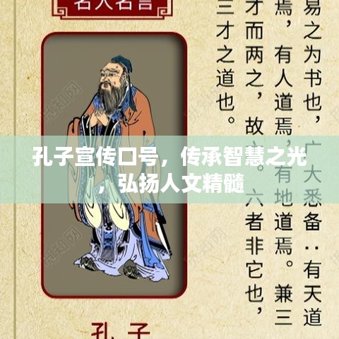 孔子宣傳口號，傳承智慧之光，弘揚人文精髓