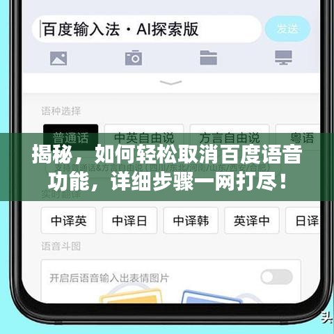 揭秘，如何輕松取消百度語音功能，詳細(xì)步驟一網(wǎng)打盡！