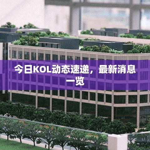 今日KOL動態(tài)速遞，最新消息一覽