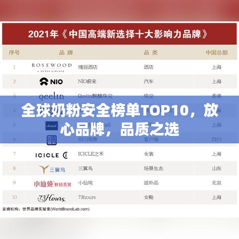 全球奶粉安全榜單TOP10，放心品牌，品質(zhì)之選