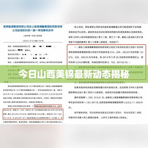 今日山西美錦最新動(dòng)態(tài)揭秘