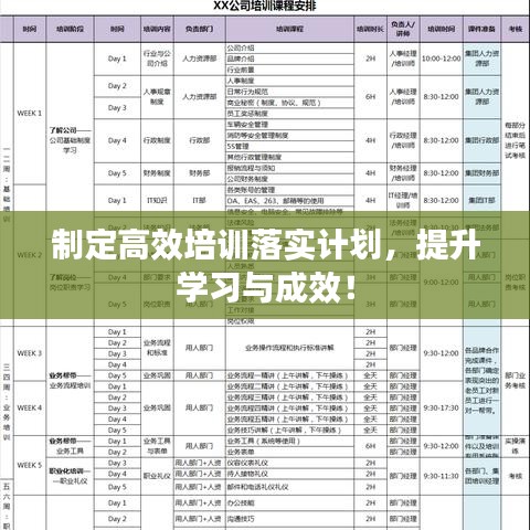 制定高效培訓落實計劃，提升學習與成效！