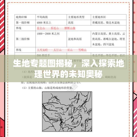 生地專題圖揭秘，深入探索地理世界的未知奧秘