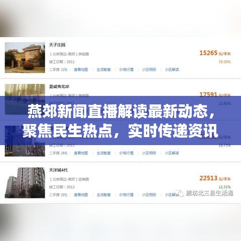 燕郊新聞直播解讀最新動(dòng)態(tài)，聚焦民生熱點(diǎn)，實(shí)時(shí)傳遞資訊情報(bào)